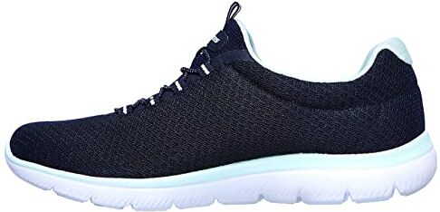 Skechers Summits, Scarpe da Ginnastica Donna, Blu Navy Mesh Aqua Trim, 41 EU