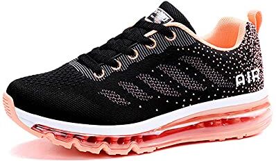 snugnap Scarpe Ginnastica Uomo Donna Running Corsa Basse Sportive Leggere Comode Sneakers Fitness Tennis Interior Casual all'Aperto Nero Bianche Blu 833BlackPink-38