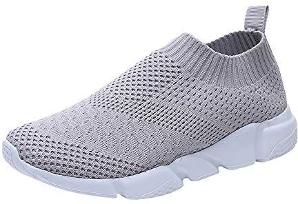 SZZY Donne Running Mesh Outdoor Suole On Slip Scarpe comode Sport Casual Scarpe Donna Moda Donna (grigio, 4)