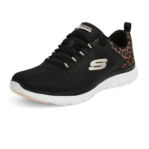 Skechers Flex Appeal 4.0 Wild Ballad, Scarpe da ginnastica Donna, Nero, 37 EU