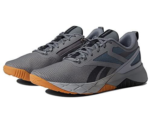 Reebok Nanoflex Parafit TR Pure Grey/Core Black/ Rubber Gum Men's 5.5, Women's 7 Medium