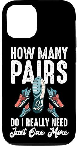 Funny Marathon Running Apparel & Gifts Co Custodia per iPhone 12/12 Pro Just One More Scarpe da corsa retrò divertenti per maratona