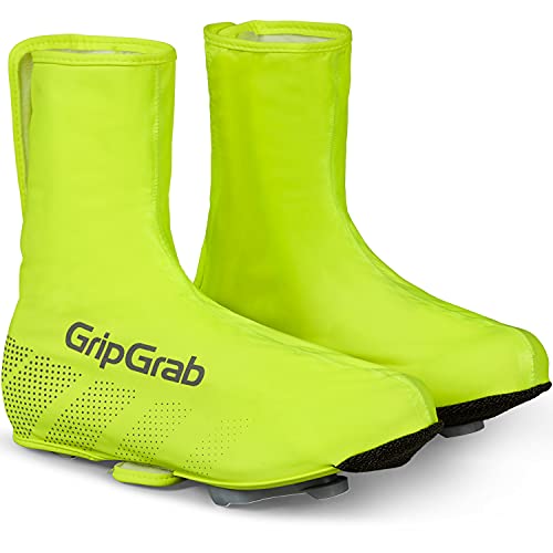 GripGrab Ciclismo Impermeabile Antivento Bici da Strada MTB Regolabili Copriscarpe Antipioggia Nero Unisex-Adult, Giallo Neon, XXXL (48-49)