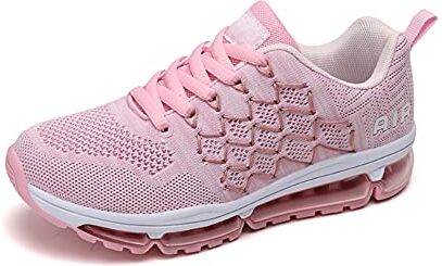 snugnap Scarpe Ginnastica Uomo Donna Running Corsa Basse Sportive Leggere Comode Sneakers Fitness Tennis Interior Casual all'Aperto Nero Bianche Blu 877Pink-37