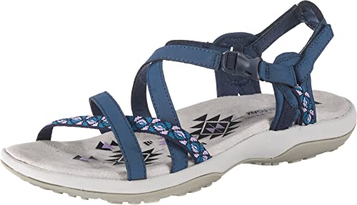 Skechers Reggae Slim Vacay, Sandali Donna, Blue Navy Nvy, 40 EU