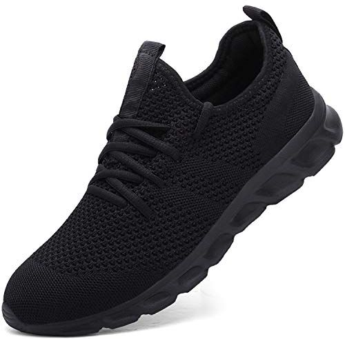 Damyuan Scarpe da Ginnastica Uomo, Casual TRAI Mesh Outdoor Fitness Platform Sneakers Nero 39 EU