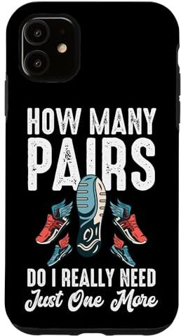 Funny Marathon Running Apparel & Gifts Co Custodia per iPhone 11 Just One More Scarpe da corsa retrò divertenti per maratona