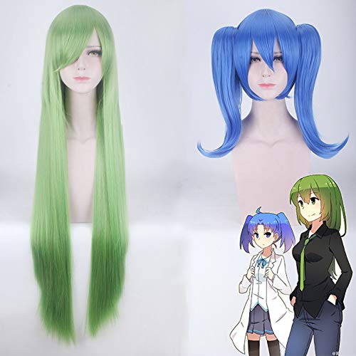 RTGFS Perücke für Cosplay Perücke Little Blue Female und Little Green Female to Female Double Tiger Clip Green Long Straight Hair Farbe: Xiao Lan (weiblich)