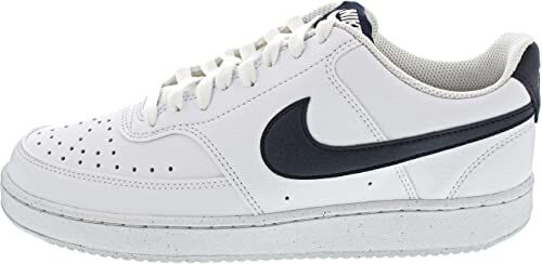 Nike Court Vision Low Next Nature, Sneaker Uomo, White Midnight Navy, 38.5 EU