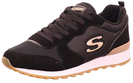 Skechers Originals Og 85 Golden Girl, A collo basso Donna, Nero Black Gold, 37.5 EU