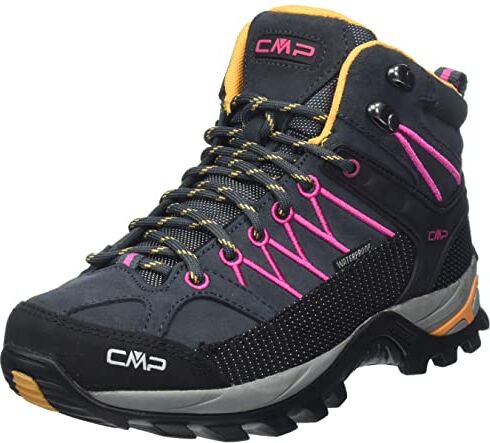 CMP Rigel Mid Wmn Trekking Shoes Wp, Scarpe da trekking Donna, Antracite Bouganville, 40 EU