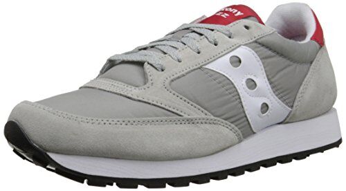 Saucony Jazz Original, Scarpe da ginnastica Uomo, Grigio Bianco Rosso, 44 EU