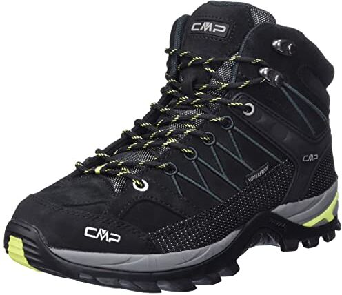 CMP Rigel Mid Wmn Trekking Shoes Wp, Scarpe da trekking Donna, Black Lime, 41 EU