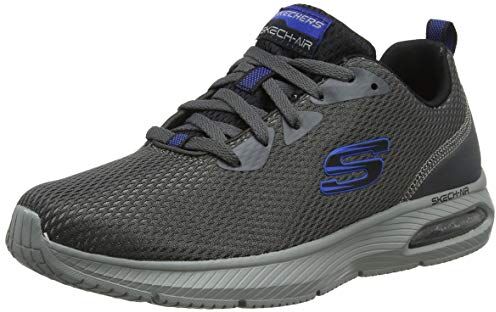 Skechers Dyna-air, Scarpe da Ginnastica Uomo, Grigio Charcoal Mesh Black Trim Ccbk, 39.5 EU