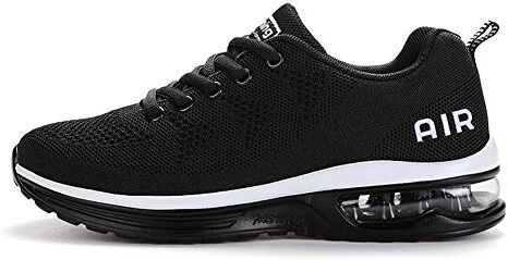 sotirsvs Uomo Donna Air Scarpe Running Sneakers da Ginnastica Corsa Casual da Fitness Scarpe da Tennis Jogging Sportive Nero 40 EU