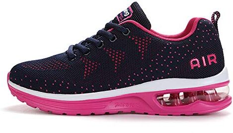 sotirsvs Uomo Donna Air Scarpe Running Sneakers da Ginnastica Corsa Casual da Fitness Scarpe da Tennis Jogging Sportive Blu Rosa 34 EU