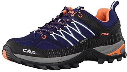 CMP RIGEL LOW WMN TREKKING SHOE WP, Scarpe da Trekking Donna, B.Blue-Giada-Peach, 39 EU