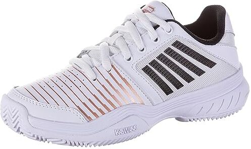 K-Swiss Court Express HB, Scarpe da Tennis Donna, Bianco, Nero, Oro Rosa, 41 EU