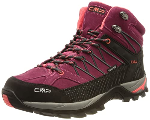 CMP Rigel Mid Wmn Trekking Shoes Wp, Scarpe da trekking Donna, Magenta Antracite, 42 EU