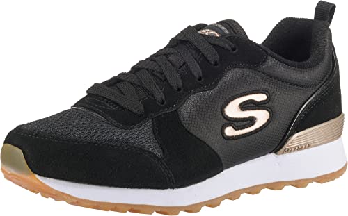 Skechers Originals Og 85 Golden Girl, A collo basso Donna, Nero Black Gold, 37 EU