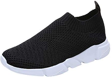 SZZY Scarpe comode da corsa da donna in rete da esterno, scarpe comode, sportive e casual, scarpe da donna alla moda (nero, 6)