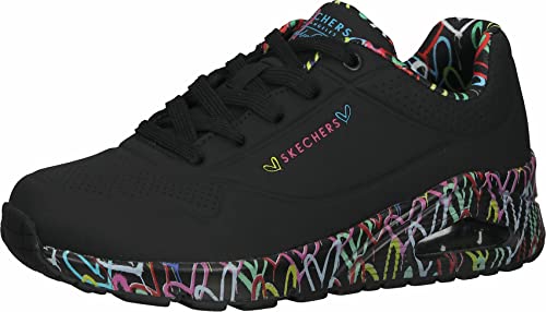 Skechers Uno Loving Love, Scarpe da ginnastica Donna, Nero, 38.5 EU