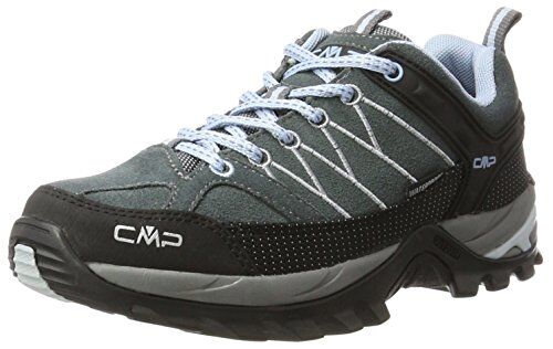 CMP RIGEL LOW WMN TREKKING SHOES WP, Scarpe da Trekking Donna, Graffite-Azzurro, 36 EU