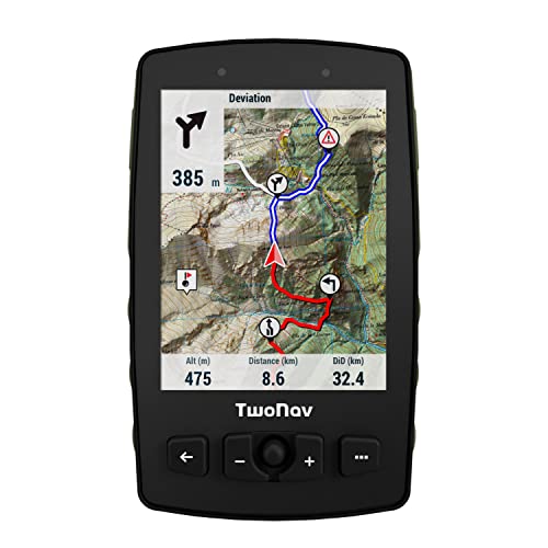 TwoNav Aventura 2 Plus + Carta Topo tra cui scegliere, GPS portatile con schermo wide da 3,7 pollici, pulsanti e joystick per alpinismo, trekking o escursionismo con carte incluse. Colore Verde
