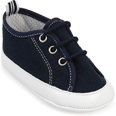 Filet Scarpe da Ginnastica, Sneaker in Cotone per Neonati, Taglia 16, Colore Blu Navy, Made in Italy