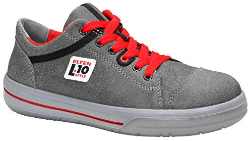 ELTEN Scarpe antinfortunistiche  VINTAGE Low ESD S3, donna e uomo, pelle, puntale in acciaio, leggere, sportive, grigio, misura: 37