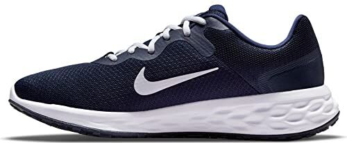 Nike Revolution 6, Scarpe de Gimnastica Uomo, Midnight Navy White Obsidian Ashen Slate, 39 EU