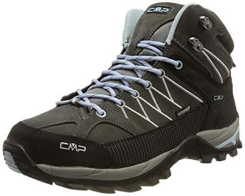 CMP Rigel Mid Wmn Trekking Shoes Wp, Scarpe da trekking Donna, Graphite Light Blue, 38 EU