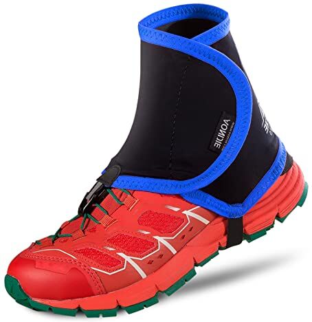 TRIWONDER Ghette Trail Running Ghette da Sabbia Ghette per Scarpe Ghette Basse Uomo Donna Ghette Sabbia per Deserto Montagna Neve (Blu&Nero S/M (Un Paio))