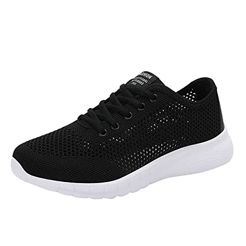 SZZY Scarpe da donna per coppie traspiranti sportive che corrono all'aperto scarpe in rete scarpe sportive da donna (nero, 5,5)