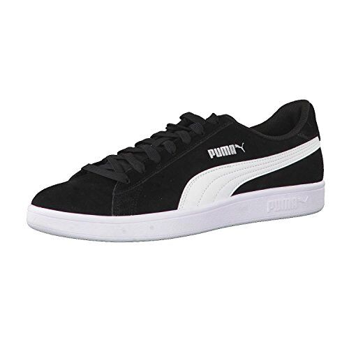 Puma Unisex Smash V2 Scarpe da ginnastica,  Schwarz  Weiß  Silber, 36 EU