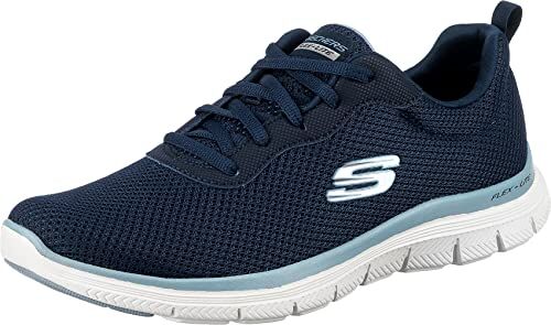 Skechers Flex Appeal 4.0 Brilliant View, Scarpe da ginnastica Donna, Navy Mesh Bluen Trim, 39.5 EU