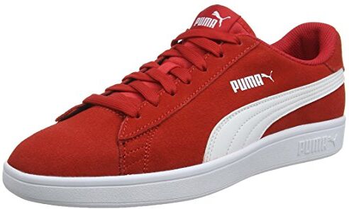 Puma Unisex Smash V2 Scarpe da ginnastica, Ribbon Red  White, 40.5 EU