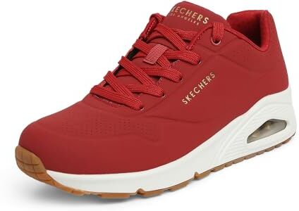 Skechers Uno, Sneaker Donna, Red White, 41 EU