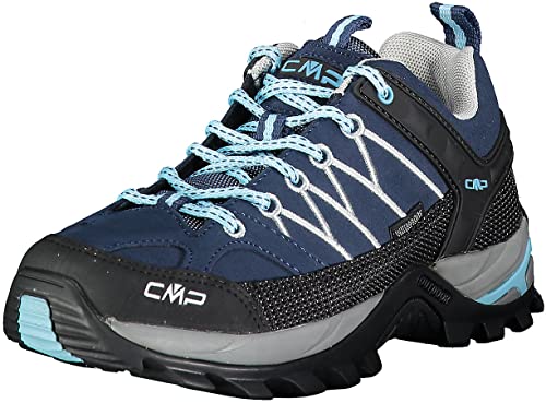 CMP RIGEL LOW WMN TREKKING SHOES WP, Scarpe da Trekking Donna, Blue-Stone, 38 EU