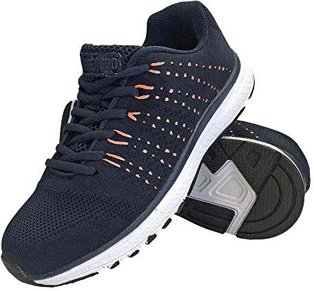 REIS Grensho Scarpe Sportive, Blu scuro/Arancio, 42