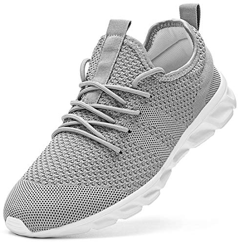 Damyuan Donna Scarpe da Running Ginnastica Camminata Sportive Trekking Tennis Trail Jogging Palestra Mesh Basket Sport Outdoor Fitness Sport Platform Sneakers Grigio 39 EU