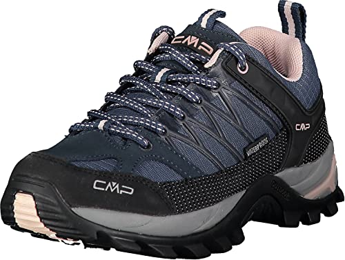 CMP RIGEL LOW WMN TREKKING SHOE WP, Scarpe da Trekking Donna, Asphalt-Antracite-Rose, 41 EU