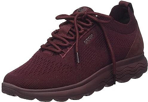 Geox D Spherica A, Scarpe da Ginnastica, Rosso (Wine), 40 EU