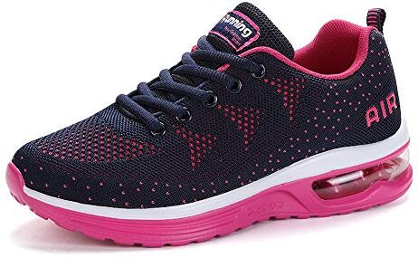 frysen Air Cuscino Scarpe da Ginnastica Uomo Donna Running Sneakers Basse Basket Sportive Sneakers per Fitness Corsa Unisex Blue Pink 41