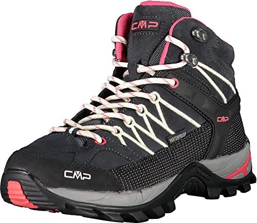 CMP Rigel Mid Wmn Trekking Shoes Wp, Scarpe da trekking Donna, Antracite Off White, 41 EU