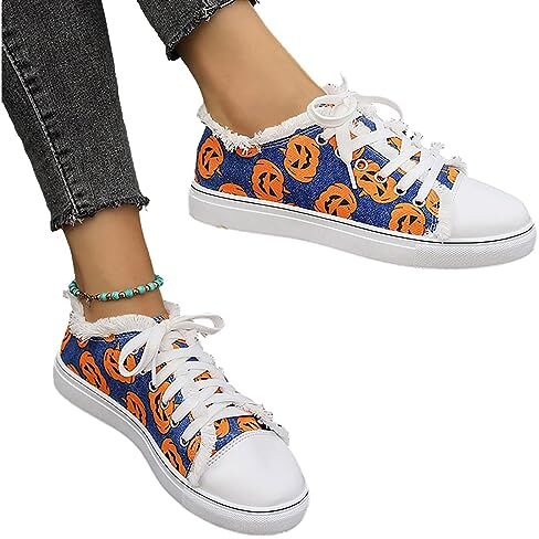 Wukesify Scarpe con stampa zucca   Comode scarpe da ginnastica da passeggio   Sneaker da corsa, scarpe casual traspiranti, scarpe sportive, scarpe alla moda da donna