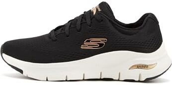 Skechers Arch Fit Big Appeal, Scarpe da Ginnastica Donna, Nero Black White, 37 EU