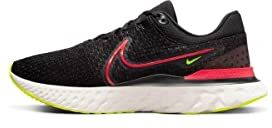 Nike React Infinity Run Flyknit 3 da uomo 003, Nero/Sirena Rosso-risma Rosso-volt, 47.5 EU