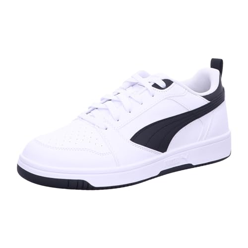 Puma Unisex Rebound V6 Low Scarpe da ginnastica,  White  Black  Black, 38 EU