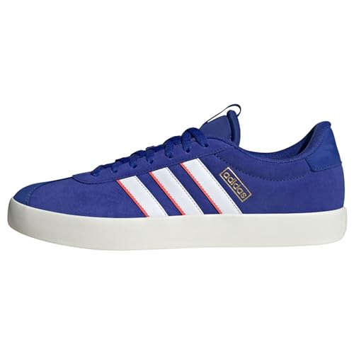 Adidas Vl Court, Sneaker Uomo, Semi Lucid Blue Cloud White Bright Red, 45 1/3 EU